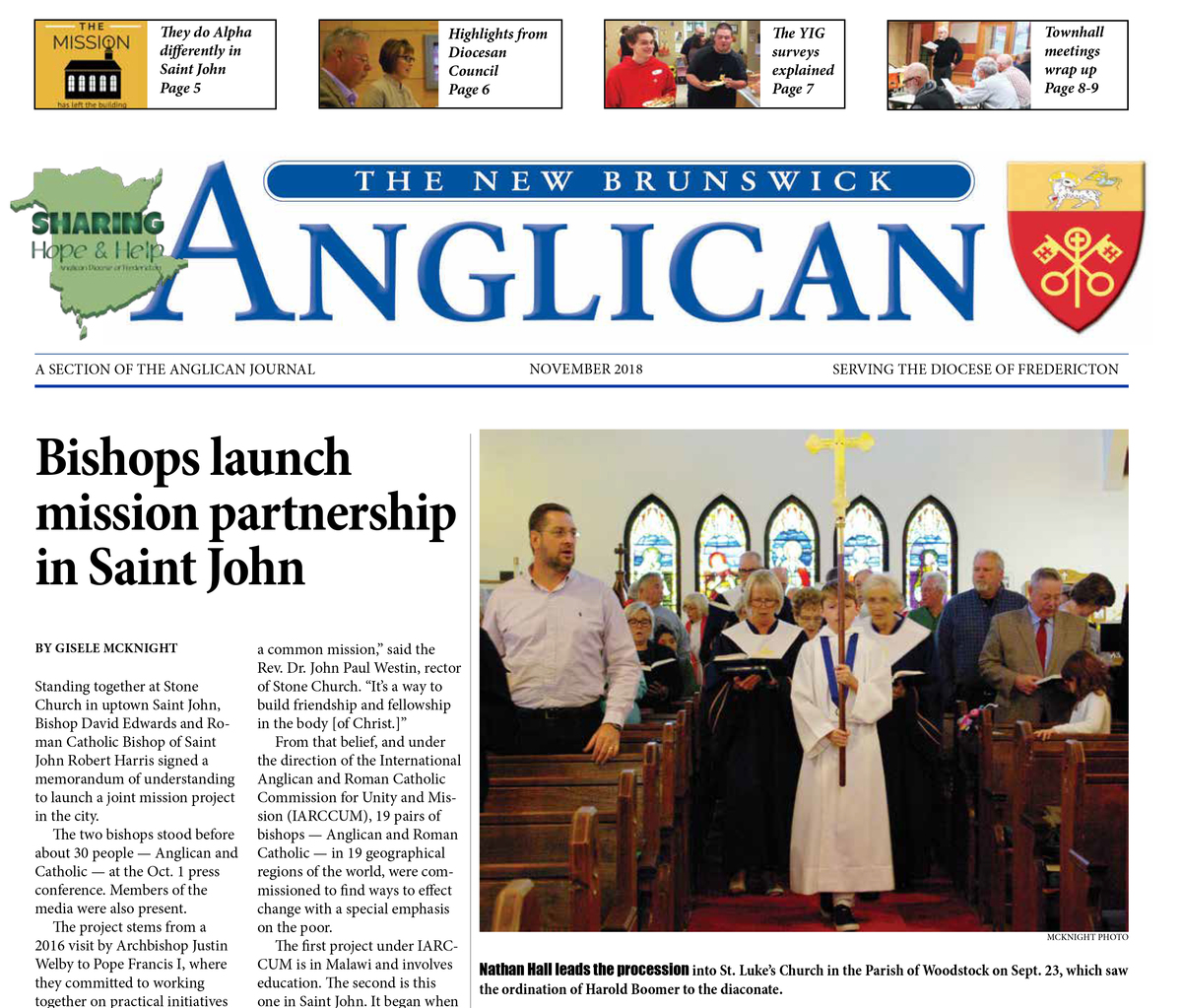 New Brunswick Anglican November 2018 | Anglican Diocese of Fredericton