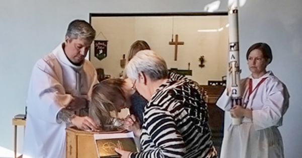 First Baptism  Celebrated at Auggie's Cafe