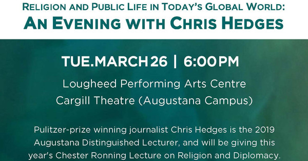 Ronning Centre Presents: Religion and Public Life in Today's Global World