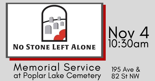 No Stone Left Alone Ceremony at Christ Church Cemetery Poplar Lake