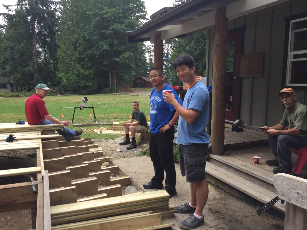 Redecking the FirstAid Cabin at Camp Douglas Camp Douglas