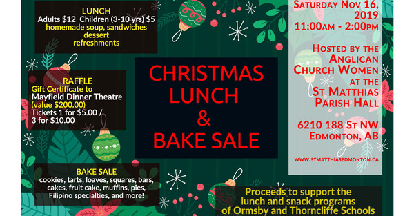 St. Matthias Christmas Lunch & Bake Sale