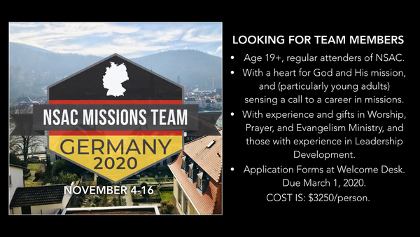 Germany Missions Trip 2020