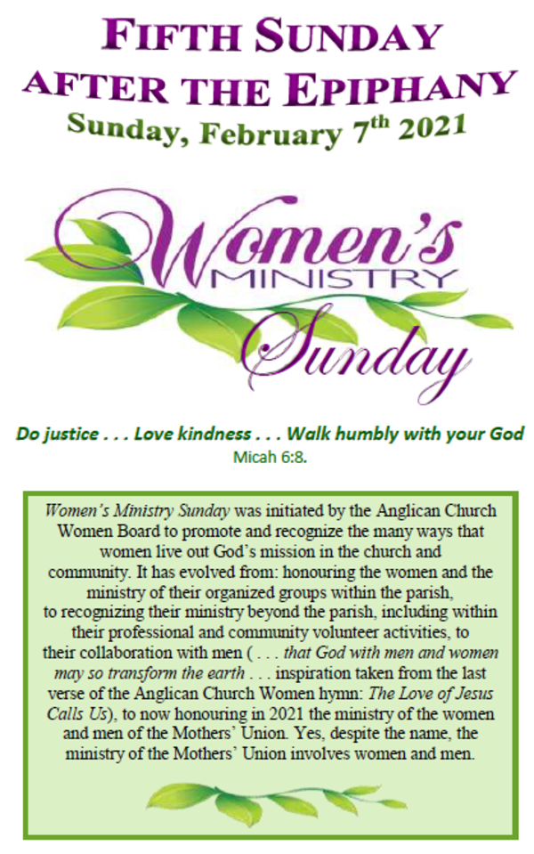 Women's Ministry Sunday