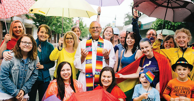 D of NW Priest Participates in Rainbow Photo