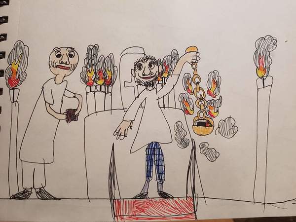 Young Artist 'WOWs with Sketch of High Mass at St. Stephen's