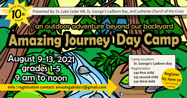 Amazing Journey Day Camp Registration Is Now Open