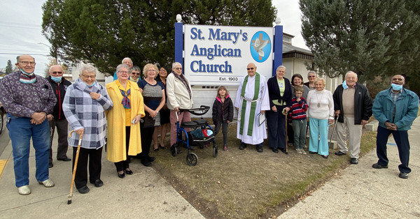 St. Mary's, Ponoka Welcomes Community with New Sign