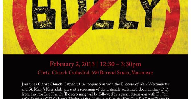 Screening of "Bully" and a Panel Discussion at Christ Church Cathedral image