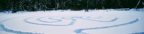 Walking the Snow Labyrinth