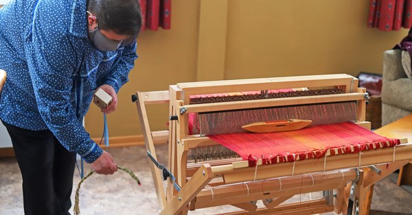 Diocesan Weaving Project Begins with Smudging of the Loom 