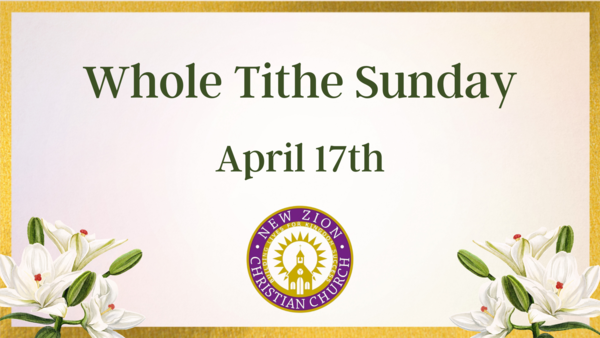 Whole Tithe Sunday