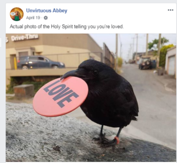 Actual photo of the Holy Spirit...telling you you're loved.
