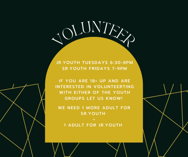 Jr.Youth and Sr.Youth Helpers