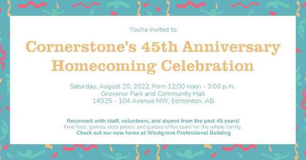 Cornerstone Counselling 45th Anniversary Celebration