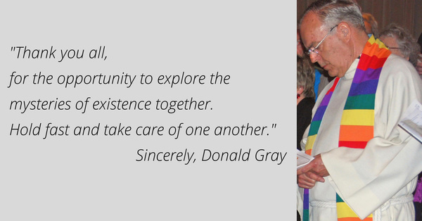 Service of Remembrance for the Rev. Donald Gray