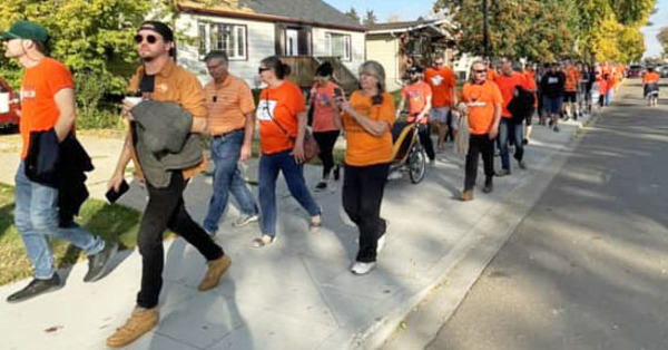 Wetaskiwin Community Walks Together on Orange Shirt Day 