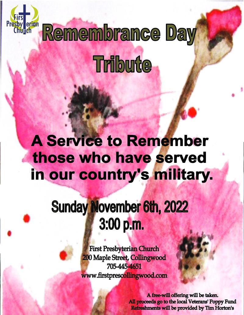 Remembrance Day Tribute Service
