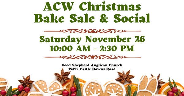 ACW Christmas Bake Sale and Social