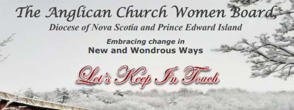 Anglican Church Women’s e-Newsletter, Let’s Keep in Touch