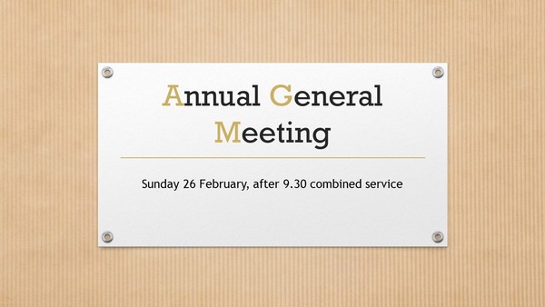 Parish AGM 26th Feb