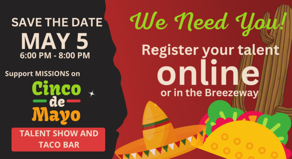 Great opportunity to share your talent!