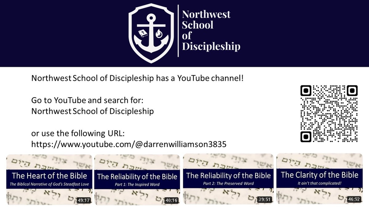 Northwest School of Discipleship YouTube Channel | Oregon City Church ...