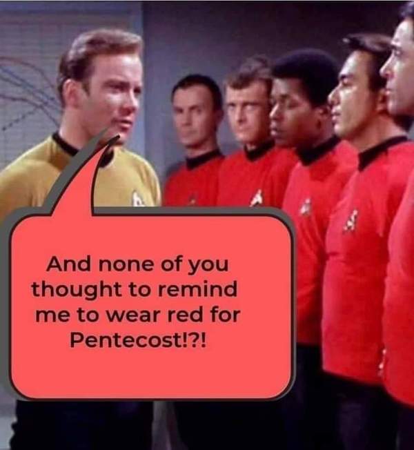 Wear Red for Pentecost Sunday!