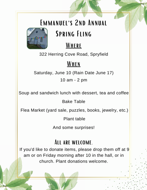 Emmanuel's 2nd Annual Spring Fling