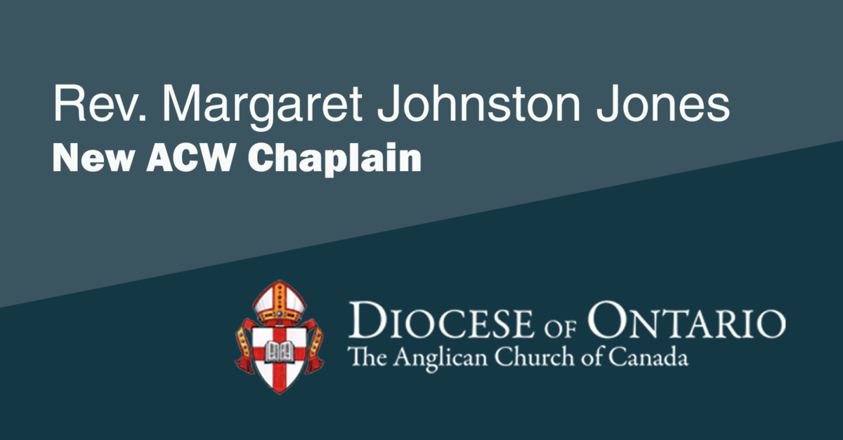 New ACW Chaplain Anglican Diocese of Ontario