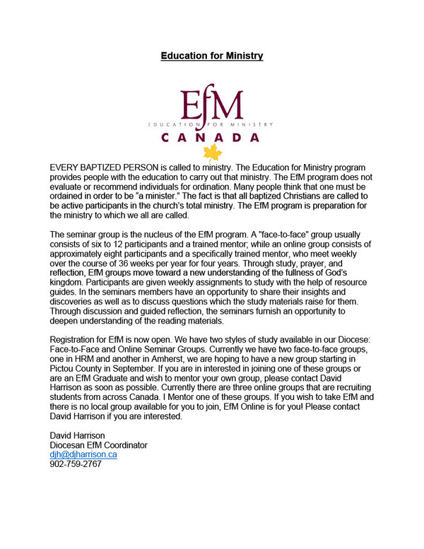 Education for Ministry