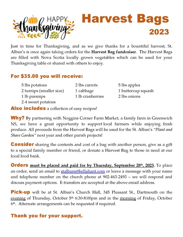 Harvest Bags 2023