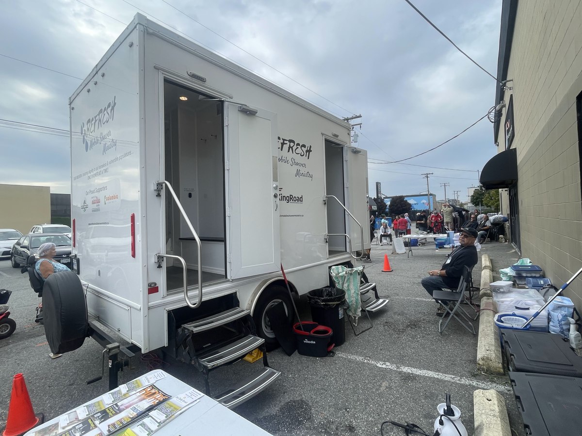 Mobile shower units for the Homeless on Wednesdays Langley Vineyard