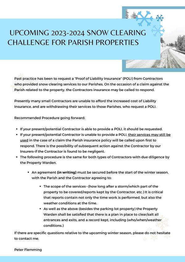 Snow Clearing Notices