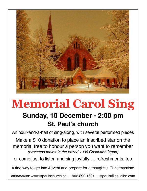 Memorial Carol Sing