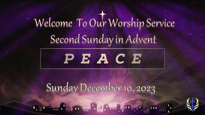 Sunday December 10 Worship Service