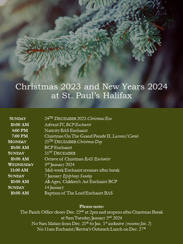Christmas 2023 and New Years 2024 