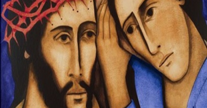 Stations of the Cross. The Eighth Station image