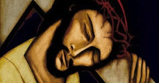 Stations of the Cross. The Seventh Station image