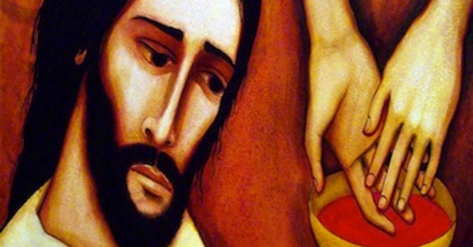 Stations of the Cross. The Fifth Station image