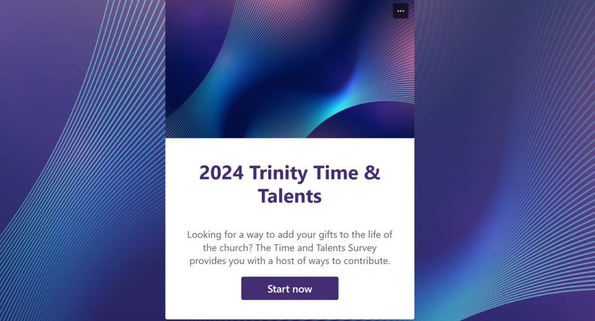 2024 Trinity Time and Talents | Trinity Evangelical Lutheran Church
