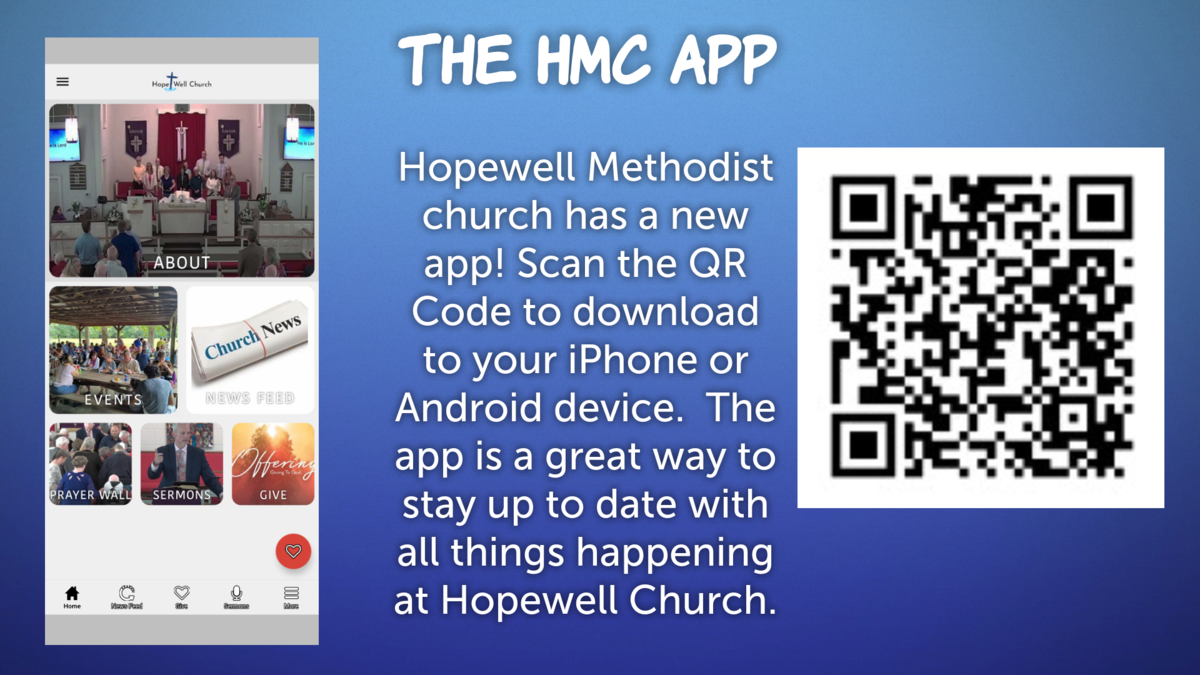 We have a new app! | Hopewell Methodist Church - Chesterfield, VA