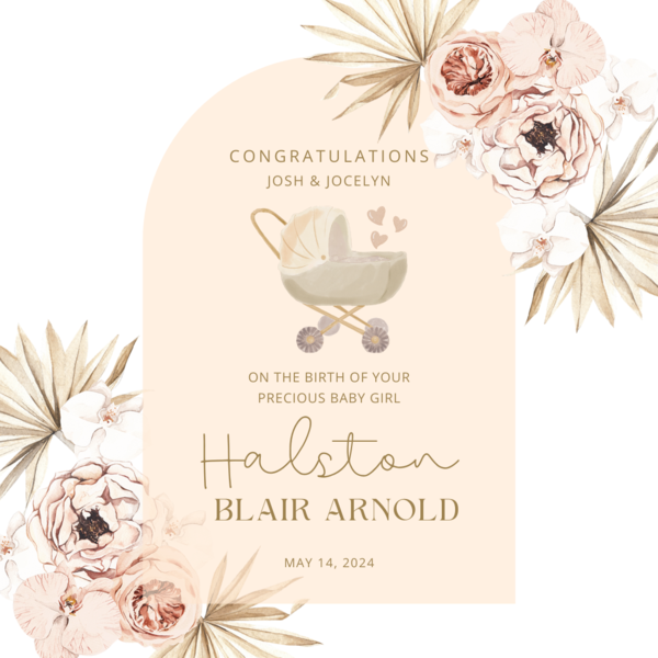 Welcome to the World, little one.