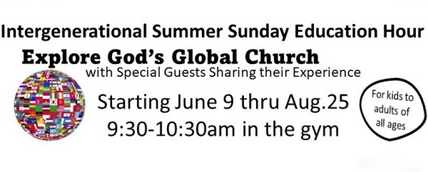 Intergenerational Summer Sunday Education Hour