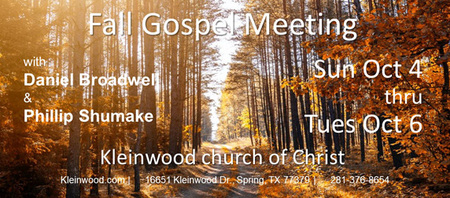 2020 Fall Gospel Meeting