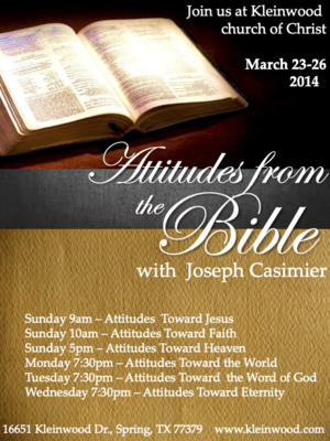 Attitudes from the Bible