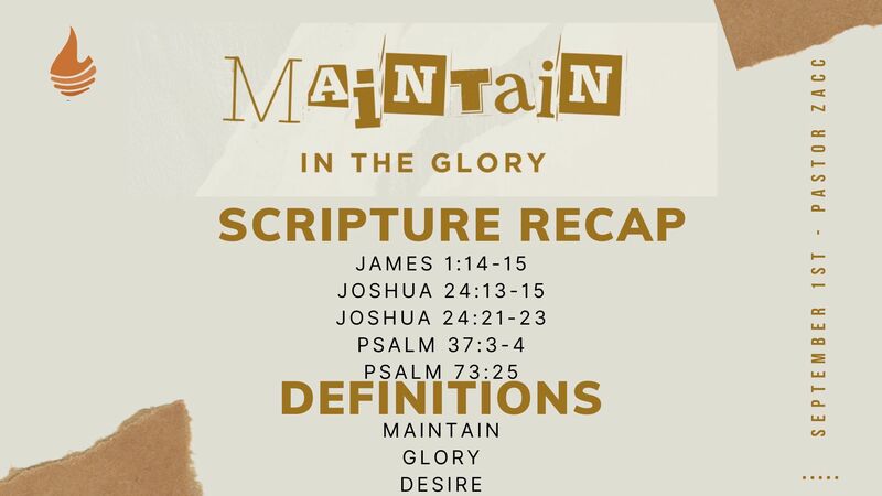 Maintain In the Glory Recap
