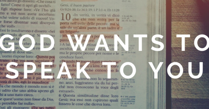 God wants to speak to you image