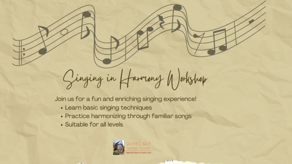 Singing in Harmony Workshop – November 9 or 10
