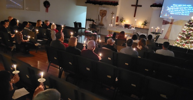Christmas Eve Service with candles